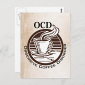 OCD:強迫性コーヒー障害 ポストカード (正面/裏面)