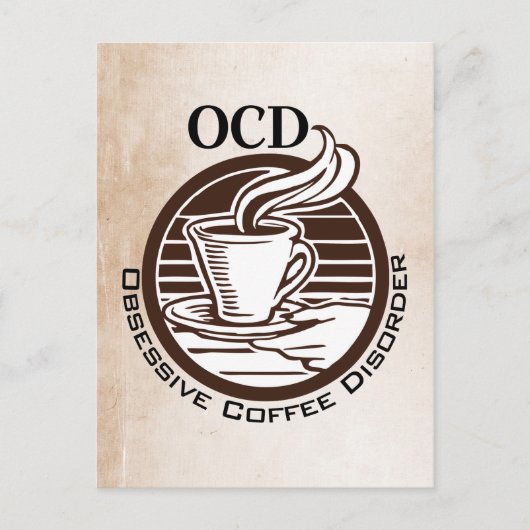 OCD:強迫性コーヒー障害 ポストカード (正面)