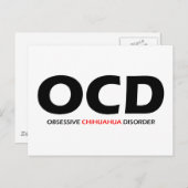 OCD – 強迫性チワワ病 ポストカード (正面/裏面)