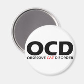 OCD – 強迫性猫障害 マグネット (正面/裏面)