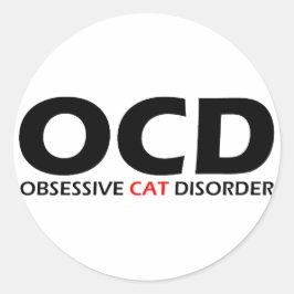 OCD – 強迫性猫障害 ラウンドシール