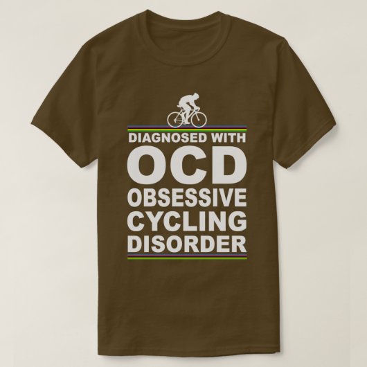 OCD 強迫性自転車障害 面白い Tシャツ (デザイン正面)