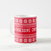 OCD(強迫性障害)のあるあるネタをユーモアに表現したクリスマス限定コーヒーマグ コーヒーマグカップ (正面左)