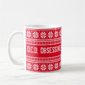 OCD(強迫性障害)のあるあるネタをユーモアに表現したクリスマス限定コーヒーマグ コーヒーマグカップ (左)