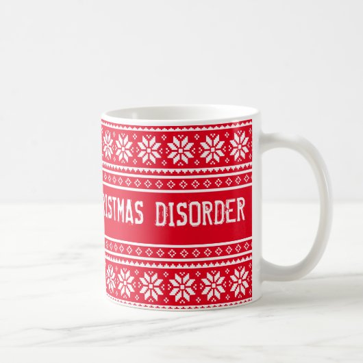 OCD(強迫性障害)のあるあるネタをユーモアに表現したクリスマス限定コーヒーマグ コーヒーマグカップ (右)