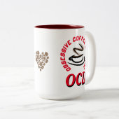 OCD/強迫的なコーヒードリンカー ツートーンマグカップ (正面右)