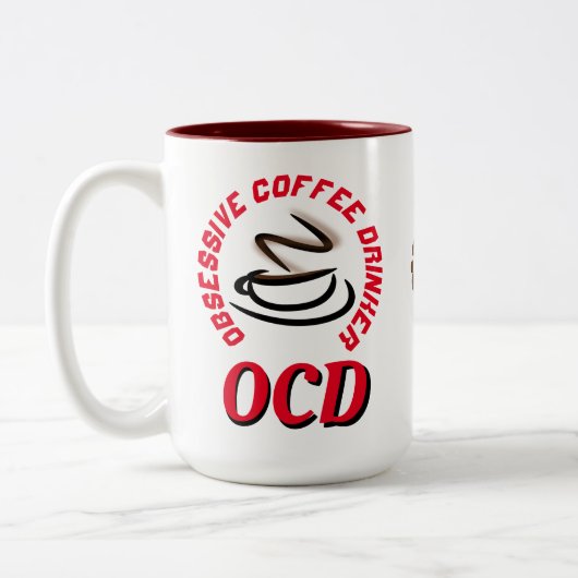 OCD/強迫的なコーヒードリンカー ツートーンマグカップ (左)