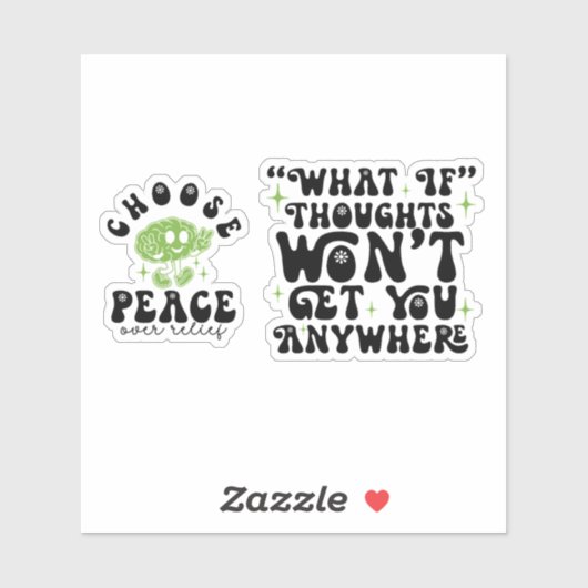 OCD Awareness Choose Peace Over Relief シール (シート)