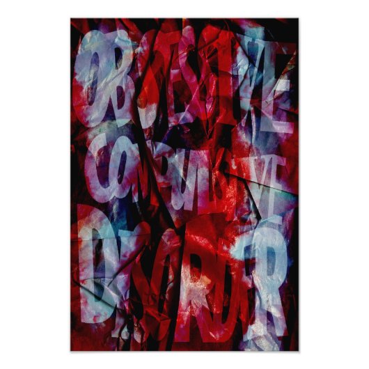 OCD Awareness, Colour Theory Poster (Textured) フォトプリント (正面)