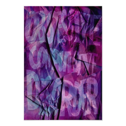 OCD Awareness, Colour Theory Poster (Textured) フォトプリント (正面)