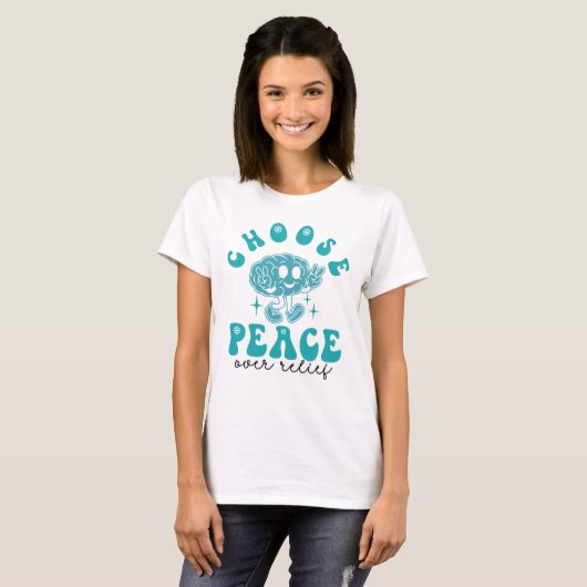 OCD Awareness & Recovery choose Peace Tシャツ (正面フル)