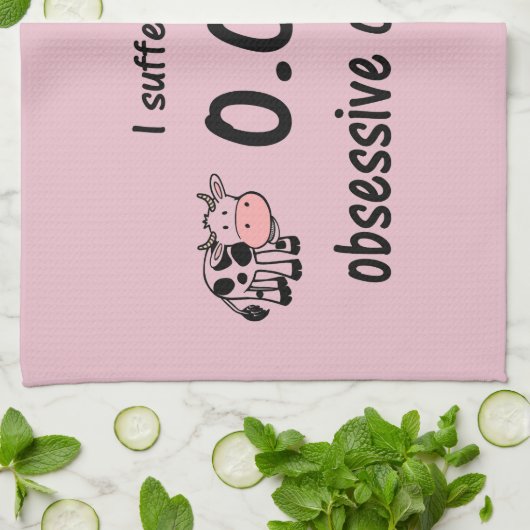 OCD Cow Kitchen Towel キッチンタオル (折り畳み)