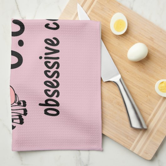 OCD Cow Kitchen Towel キッチンタオル (四つ折り)