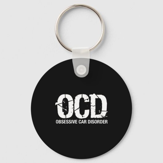 Ocd Obsessive Car Disorder Funny Lover Garage Guy  キーホルダー (正面)