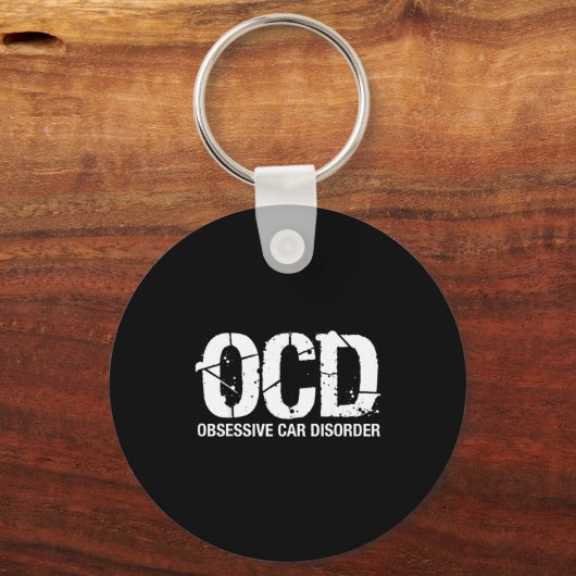 Ocd Obsessive Car Disorder Funny Lover Garage Guy  キーホルダー (正面)