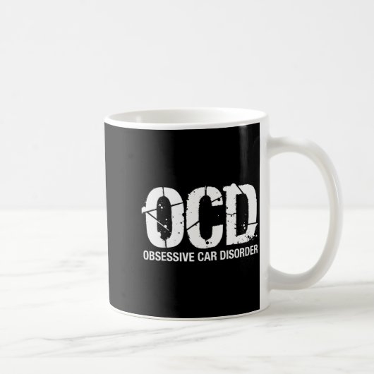 Ocd Obsessive Car Disorder Funny Lover Garage Guy  コーヒーマグカップ (右)