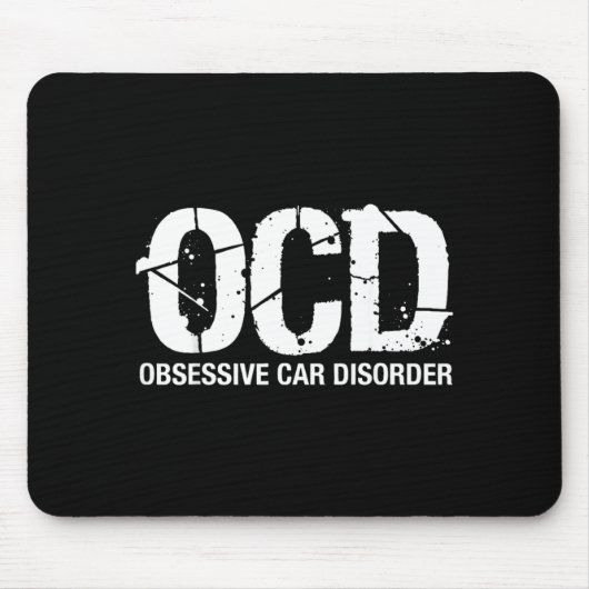 Ocd Obsessive Car Disorder Funny Lover Garage Guy  マウスパッド (正面)