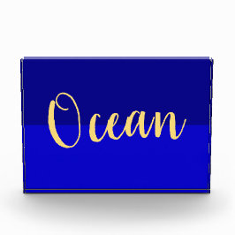 OCEAN モダン ツートン ロイヤルブルー カラー ブロック