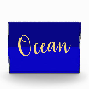 OCEAN モダン ツートン ロイヤルブルー カラー ブロック