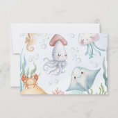 Ocean 1st Birthday Photo Invitation 招待状 (裏面)