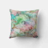 Ocean Abstract Watercolor Grunge Pattern  クッション (裏面)