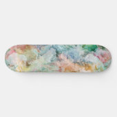 Ocean Abstract Watercolor Grunge Pattern  スケートボード (横)
