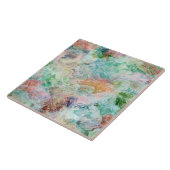 Ocean Abstract Watercolor Grunge Pattern  タイル (側面)