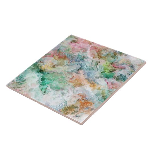 Ocean Abstract Watercolor Grunge Pattern  タイル (側面)