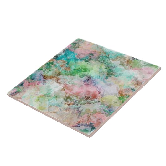 Ocean Abstract Watercolor Grunge Pattern  タイル (側面)