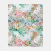 Ocean Abstract Watercolor Grunge Pattern  フリースブランケット (正面)