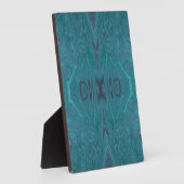 Ocean Acrylic Pour Painting Plaque フォトプラーク (側面)