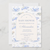 Ocean Animals Arch Elegant Baby Shower 招待状 (正面)