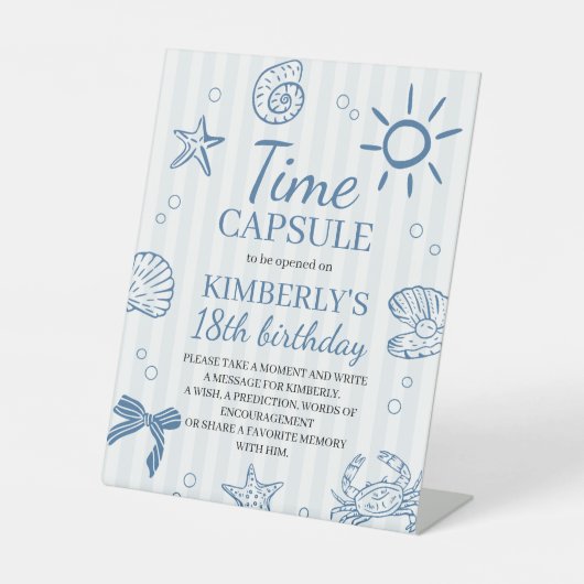 Ocean Animals Time Capsule Table Sign 台座サイン (正面)