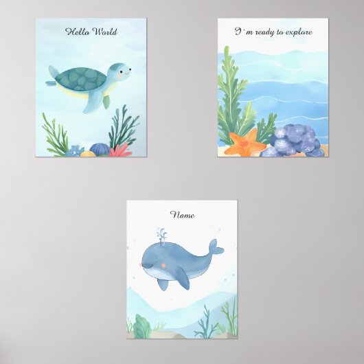Ocean Baby Nursery Room Decor (正面)