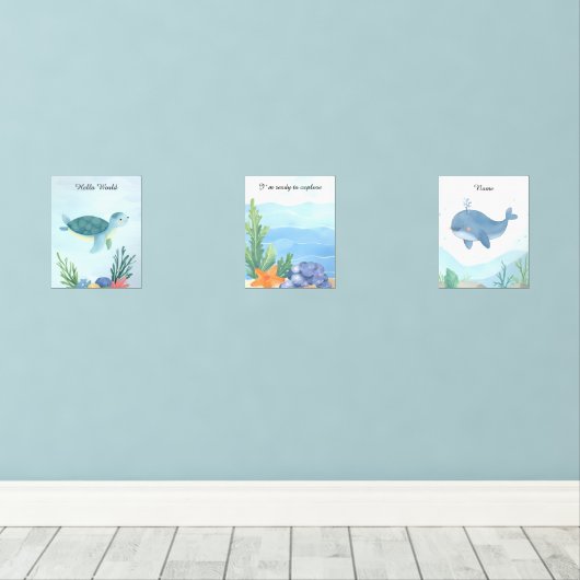 Ocean Baby Nursery Room Decor (ウッドフロア)