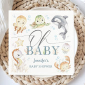 Ocean Baby Shower Gender Neutral Under The Sea スタンダードカクテルナプキン