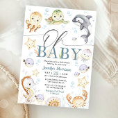 Ocean Baby Shower Gender Neutral Under The Sea 招待状