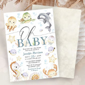 Ocean Baby Shower Gender Neutral Under The Sea 招待状