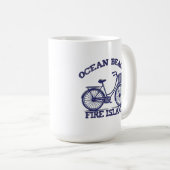 OCEAN BEACH ファイアーアイランド 自転車 サマー ロングアイランド NY コーヒーマグカップ (正面右)