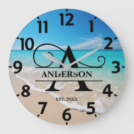 Ocean Beach A Monogram ラージ壁時計