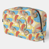 Ocean Beach Chair Art Custom Initial Toiletry Bag ドップキット (右コーナー)