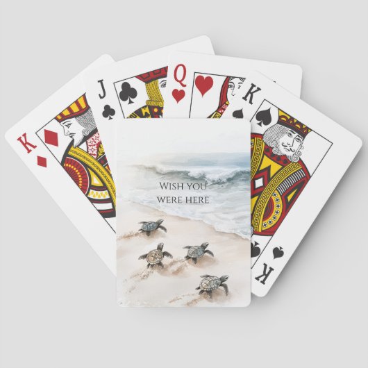 Ocean Beach Coast Sea Turtles トランプ (裏面)