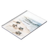 Ocean Beach Coast Sea Turtles ノートブック (左側)