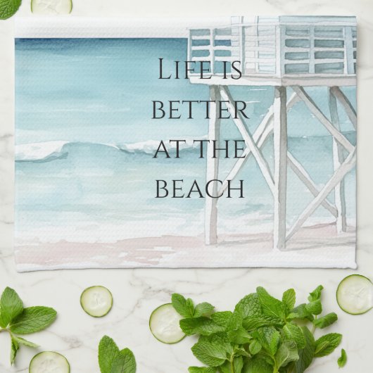 Ocean Beach Coastal   キッチンタオル (折り畳み)