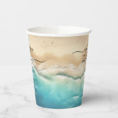 Ocean Beach Cute Signature Boho Newly Weds Party 紙コップ (左)