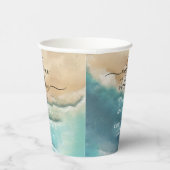 Ocean Beach Cute Signature Boho Newly Weds Party 紙コップ (右)