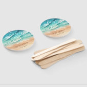 Ocean Beach Day Party Welcome Wedding ハンドファン (組立なし)