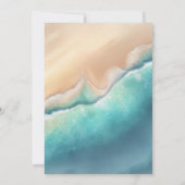 Ocean Beach Dual Side Watercolor Wedding 招待状 (裏面)