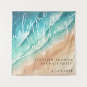 Ocean Beach Hot Party Welcome Wedding タペストリー (正面)