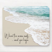 Ocean Beach Inspirational Quote マウスパッド (正面)